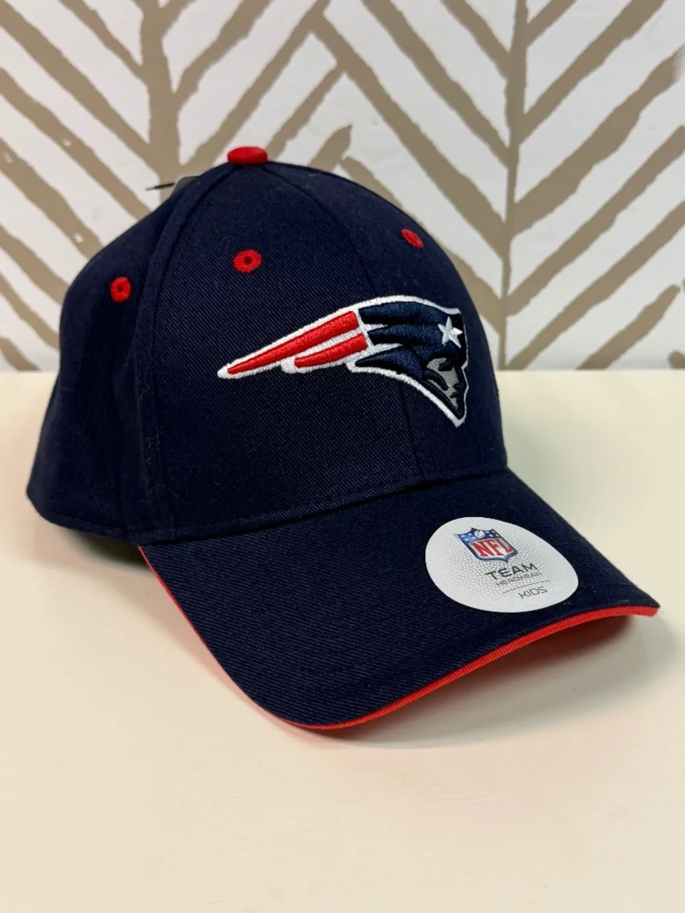 NWT NFL Team New England Patriots Football Adjustable Hat Kids Youth Size